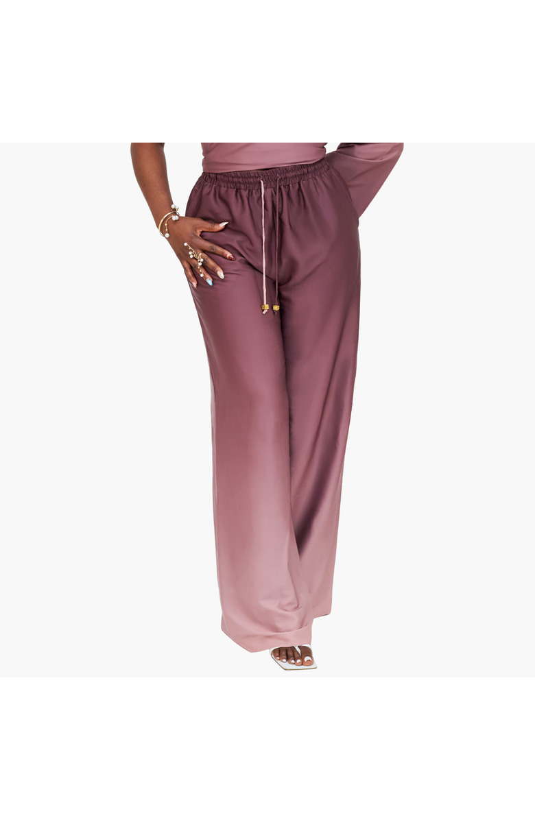RICHANTEE High Waisted Wide Leg Drawstring Pants, Main, color, Brown