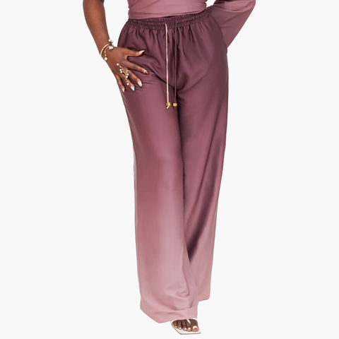High Waisted Wide Leg Drawstring Pants