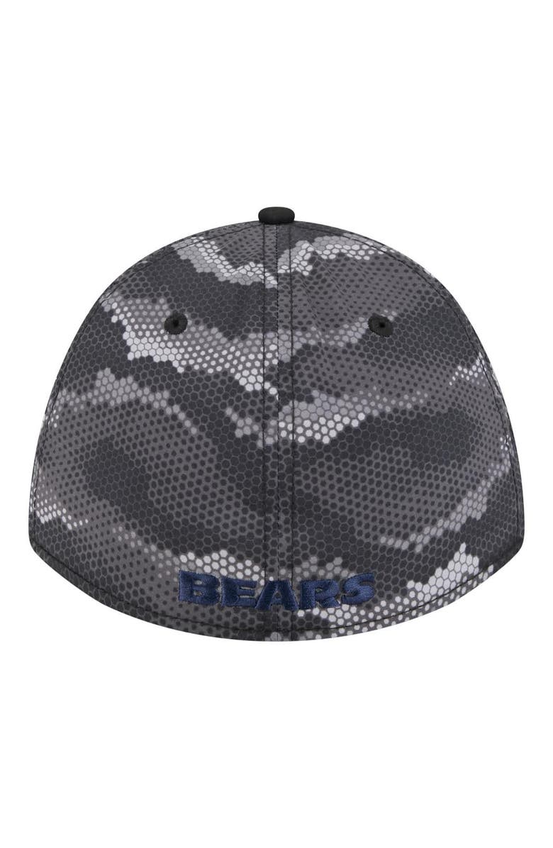 New Era Men's New Era Black Chicago Bears Camo A-Frame 39THIRTY Flex Hat, Alternate, color,