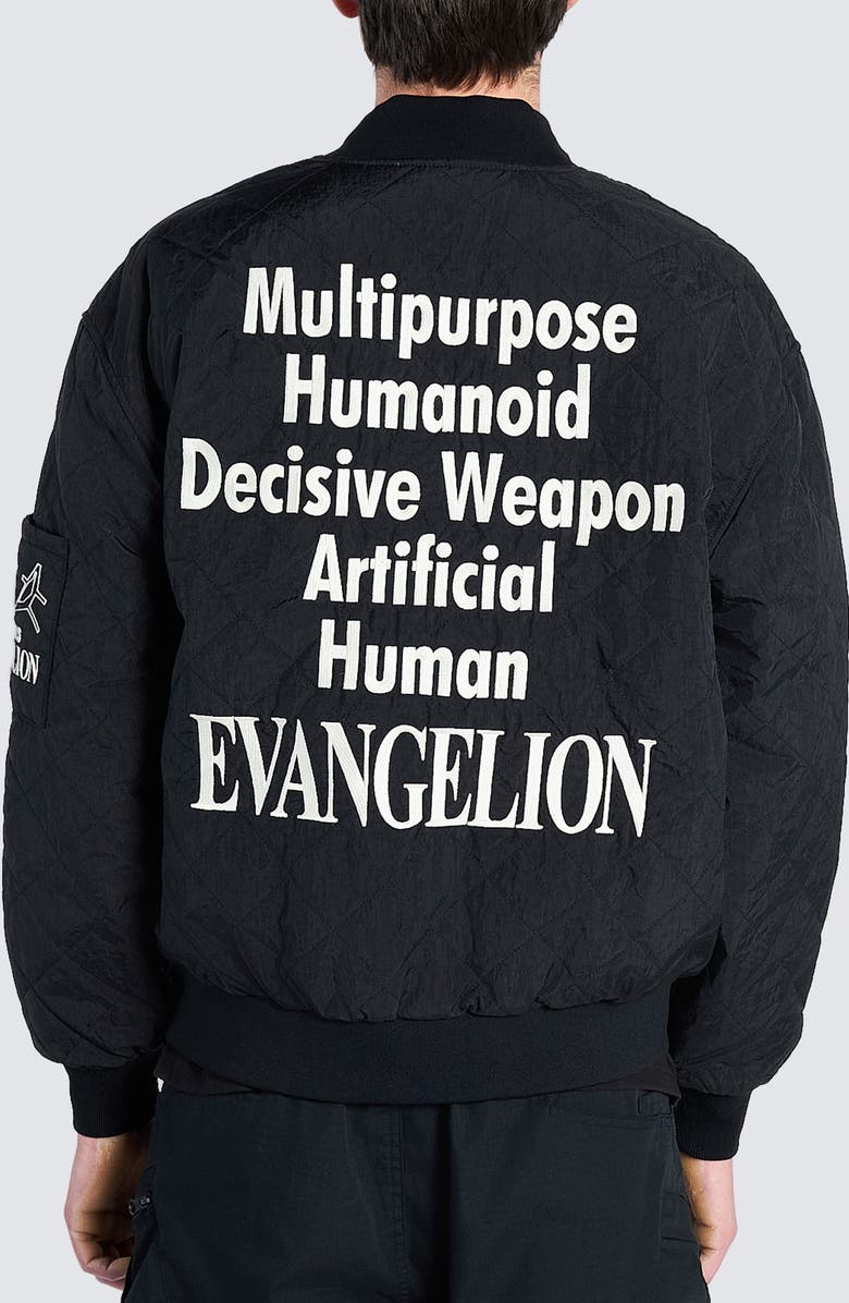 PLEASURES x Neon Genesis Evangelion Humanoid Reversible Bomber Jacket, Alternate, color, 
