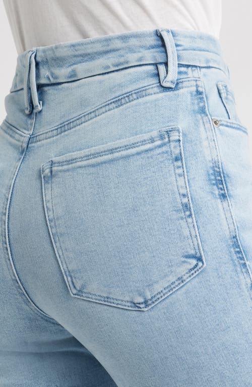 Good American Good Curve High Waist Straight Leg Compression Jeans In Blue