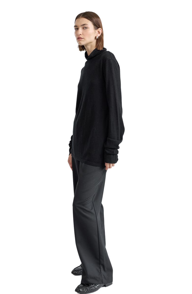 Almina Concept Funnel Wool/Cash Turtleneck, Alternate, color, Black