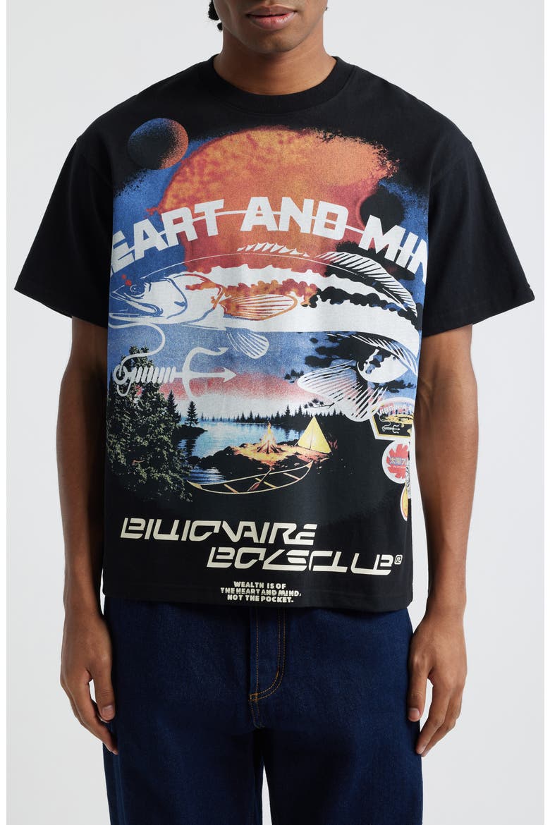 Hook Cotton Graphic T-Shirt, Main, color, BLACK