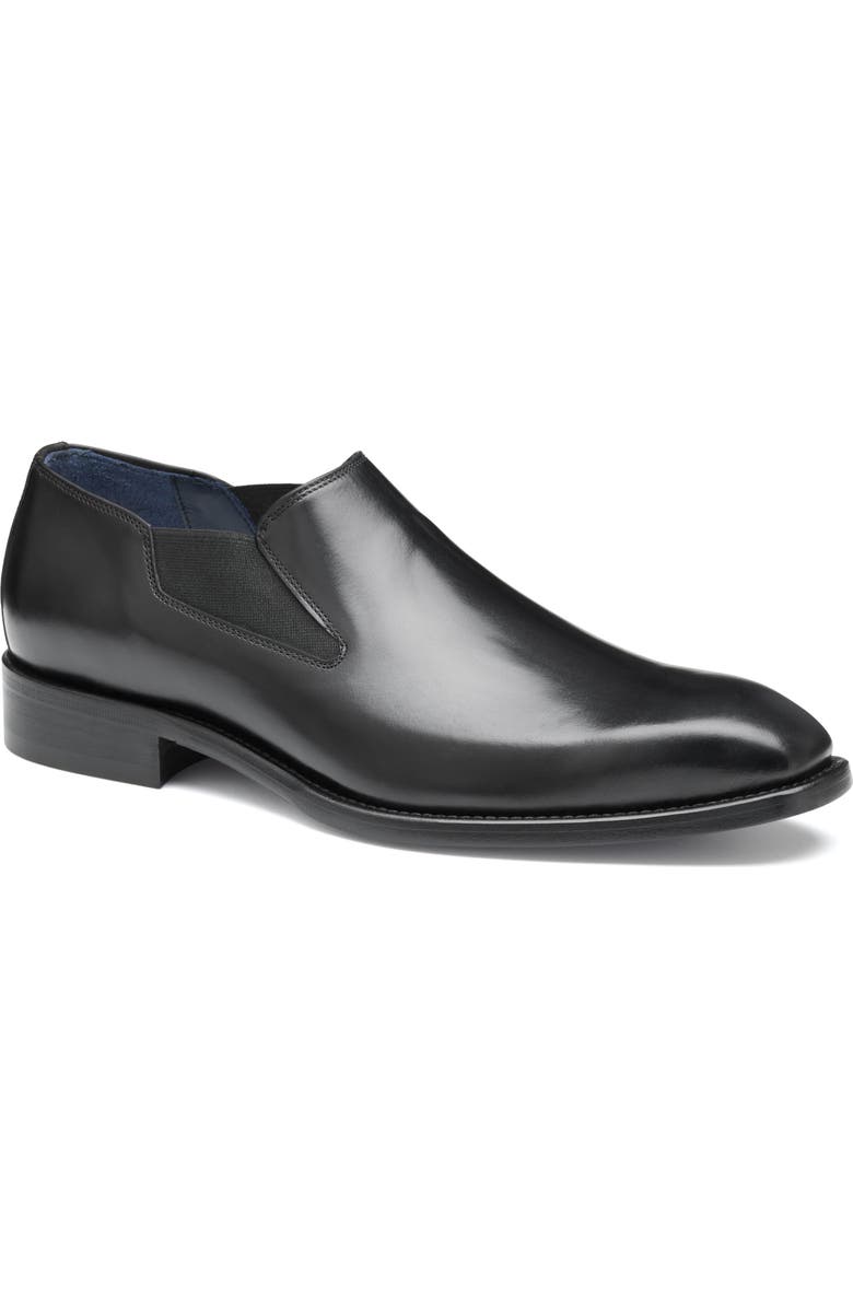 Johnston & Murphy Larson Loafer, Main, color, Black Italian Calfskin