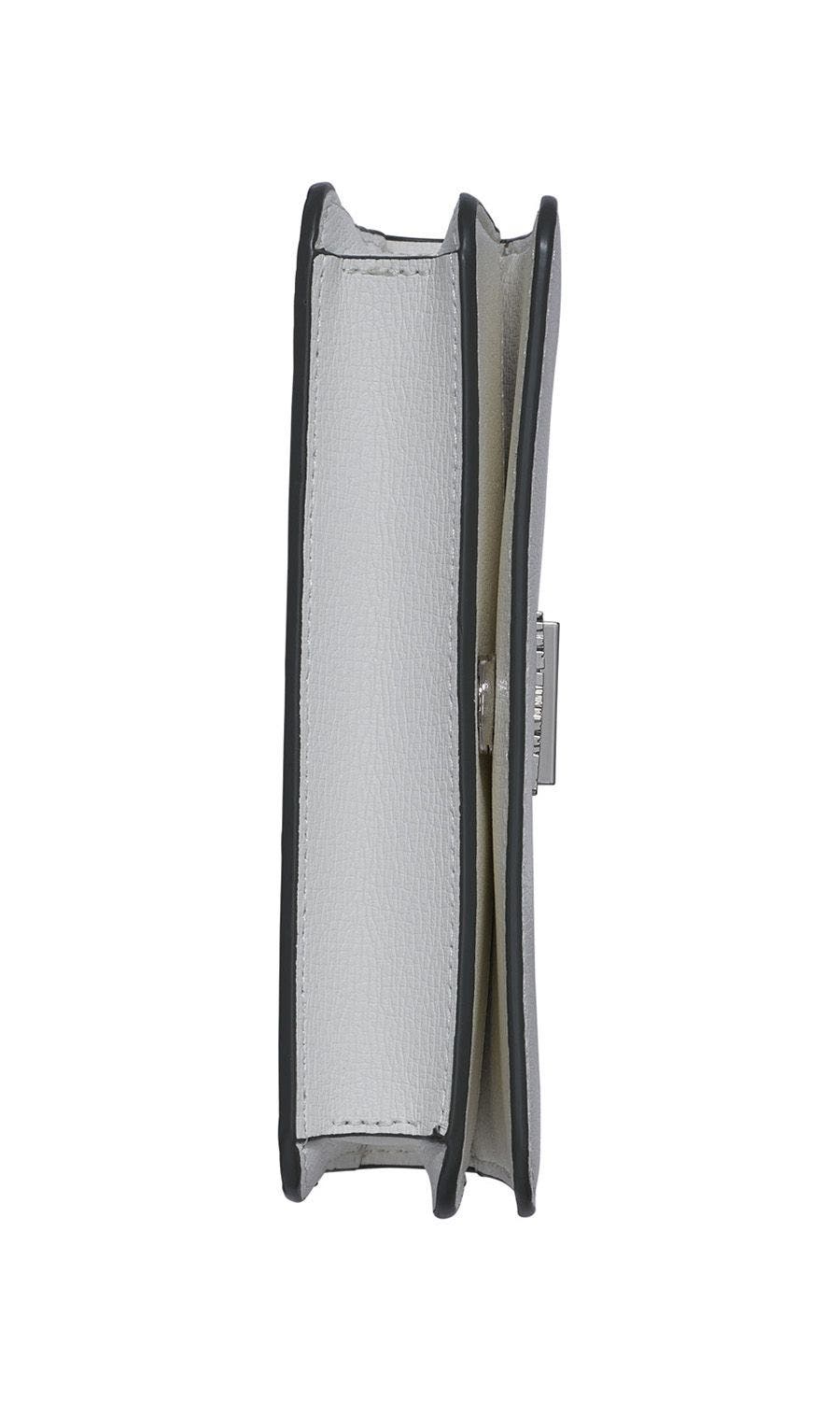 KARL LAGERFELD PARIS Kosette Shoulder, Alternate, color, Winter White/Silver