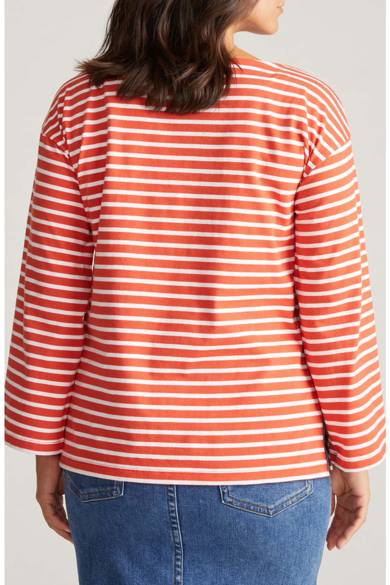 Montauk Breton Stripe Top, Alternate, color, VERMILION RED/ WHITE STRIPE