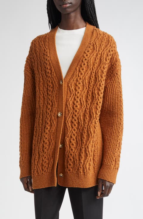 Mixed Stitch Wool & Cashmere Blend Cardigan