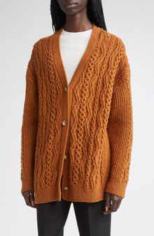 Vince Mixed Stitch Wool & Cashmere Blend Cardigan