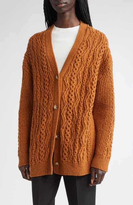 Vince Mixed Stitch Wool & Cashmere Blend Cardigan