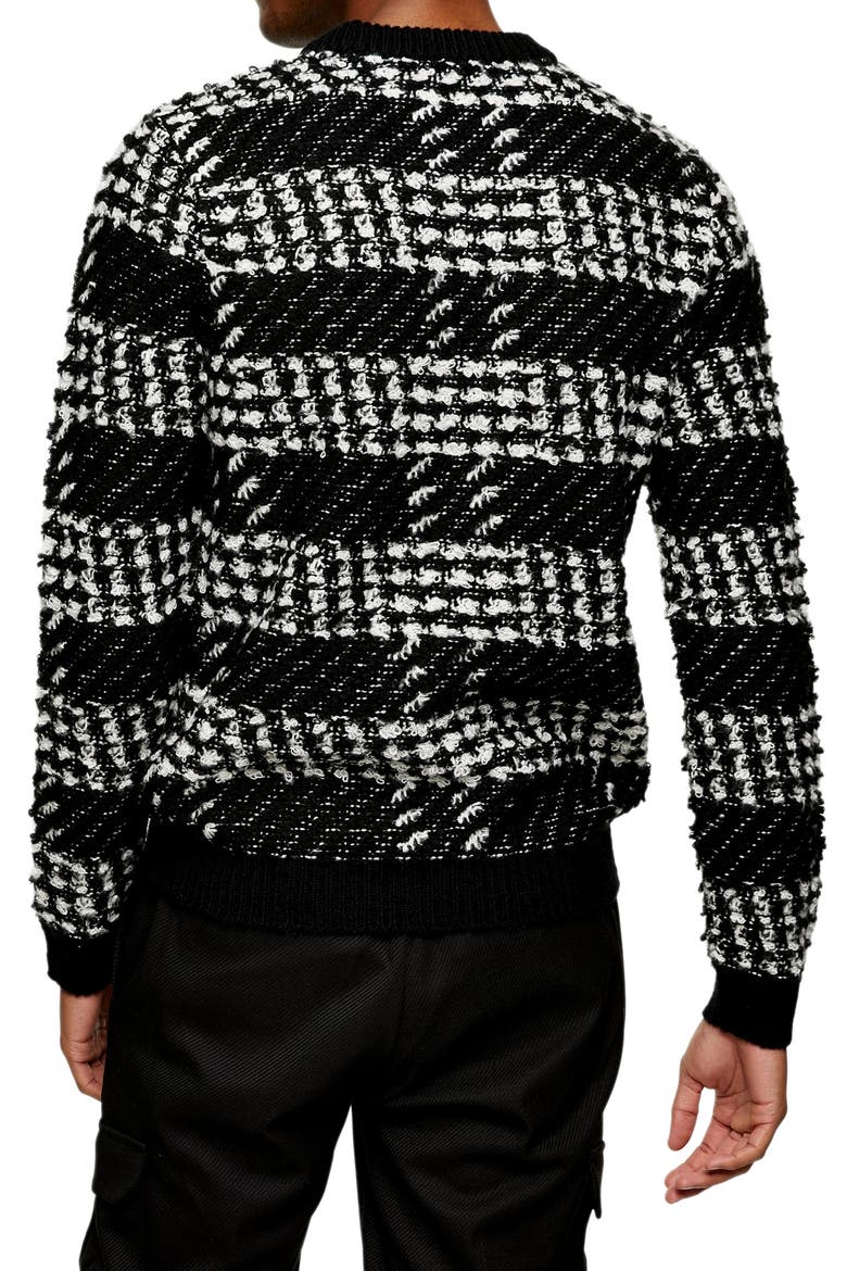 Check Sweater, Alternate, color, BLACK