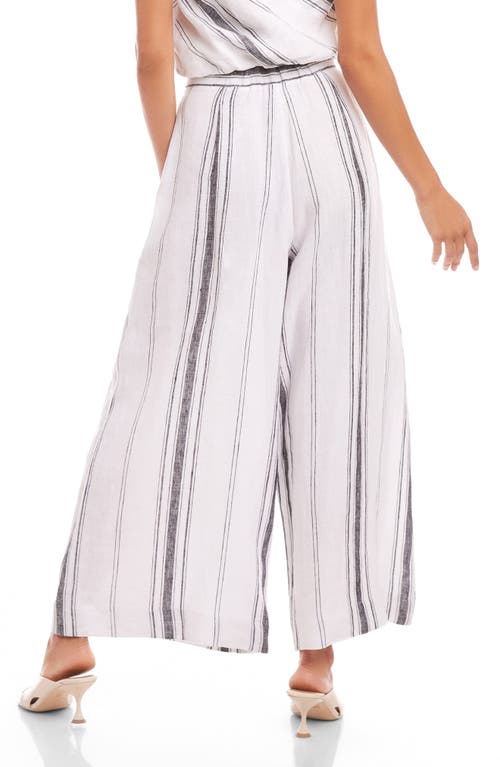FIFTEEN TWENTY FIFTEEN TWENTY VIVIENNE STRIPE WIDE LEG LINEN PANTS