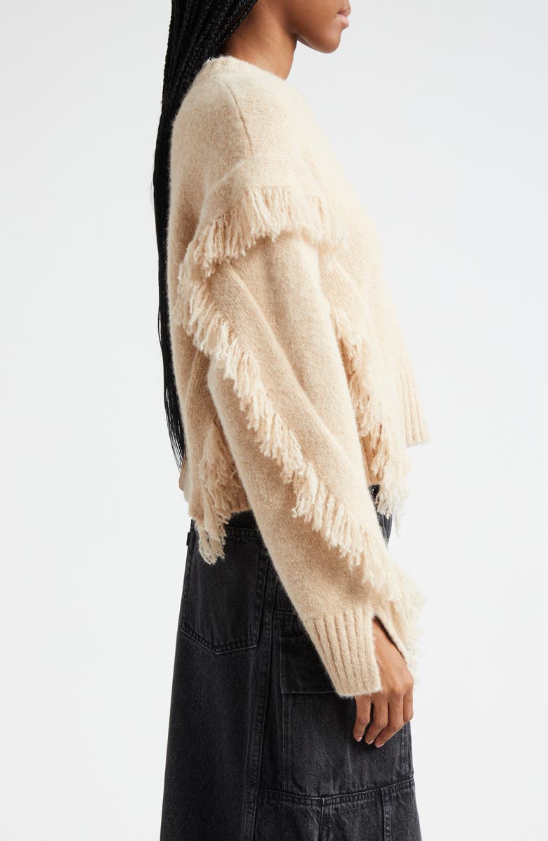 3.1 Phillip Lim Fringe Trim Alpaca Blend Sweater, Alternate, color,