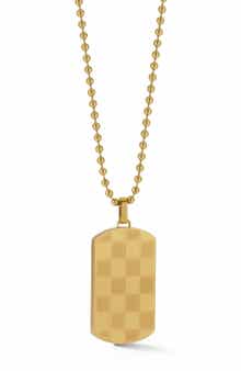 Yield of Men Men's Dog Tag Pendant Necklace