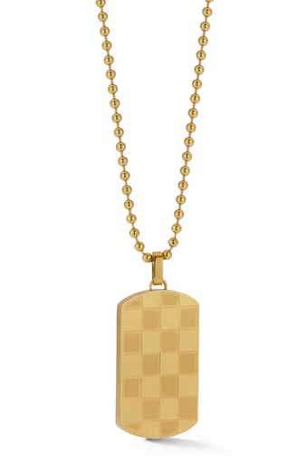 Yield of Men Men's Dog Tag Pendant Necklace
