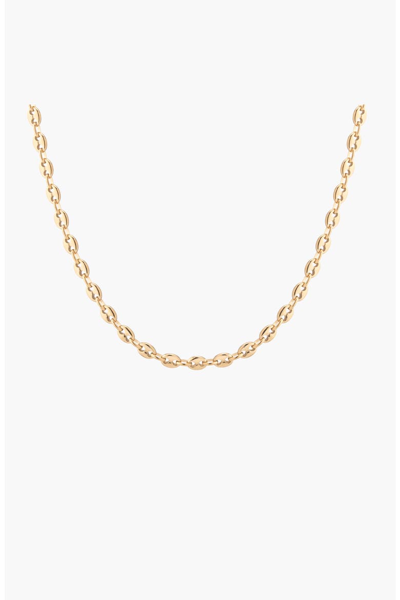 Puffed Mariner Chain Necklace, Alternate, color, Gold Plated Stainless Steel