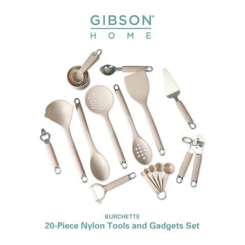 Nylon Kitchen Gadget & Tool Set with Spatulas and Ladle
