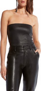 AS by DF Cinematique Stretch Leather Bustier