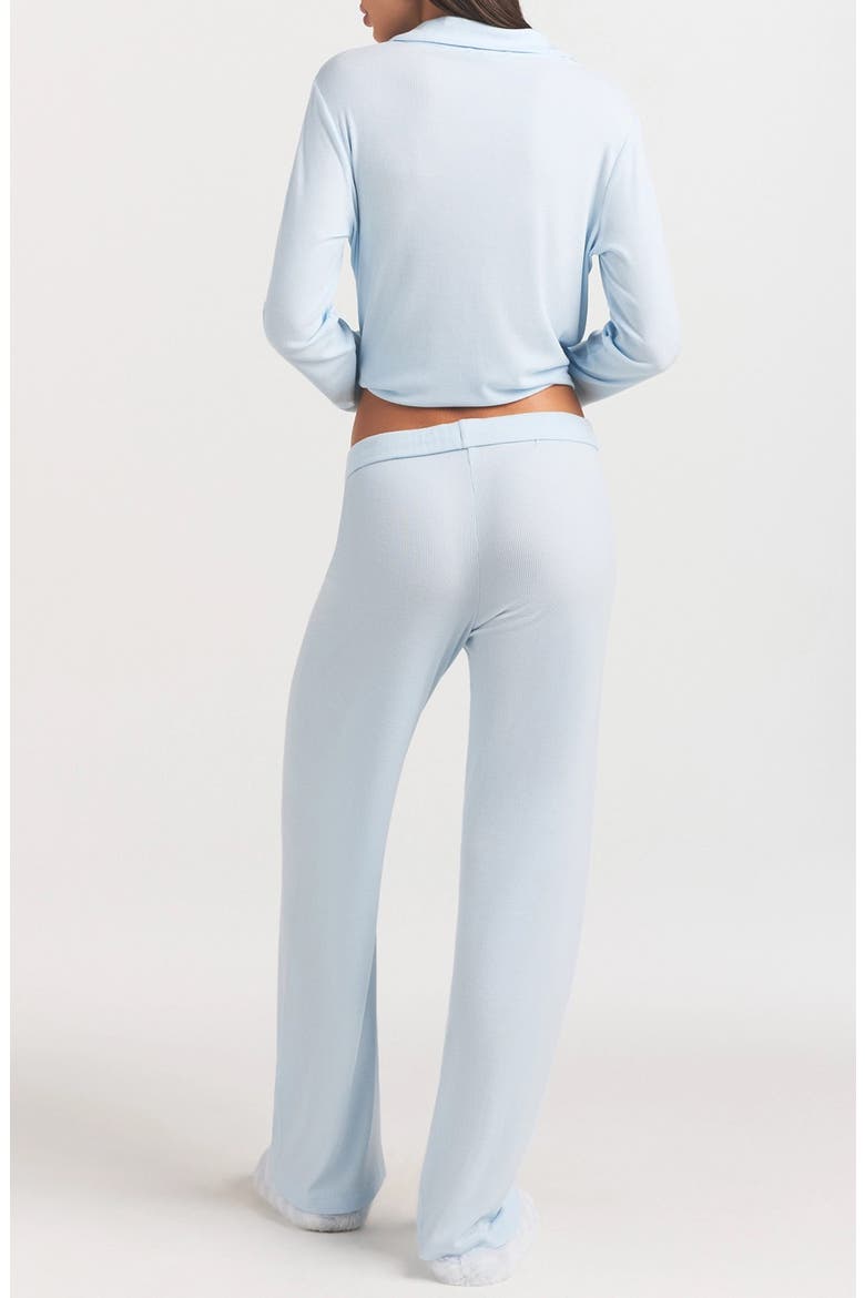 Soft Lounge Rib Sleep Set, Alternate, color, BABY BLUE