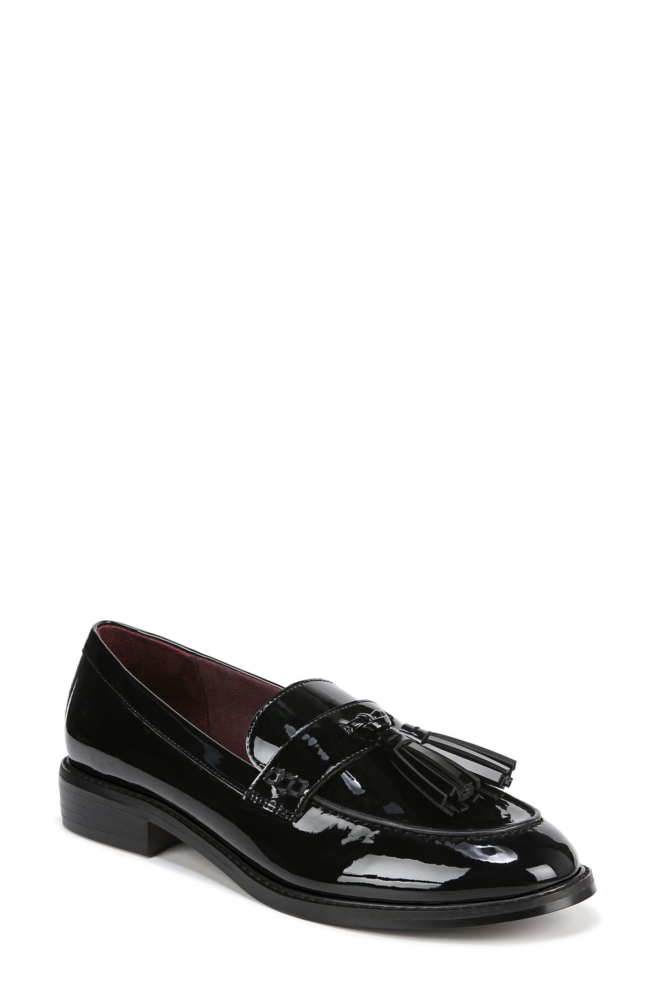 Franco Sarto Carolyn Low Tassel Loafer, Main, color, Black
