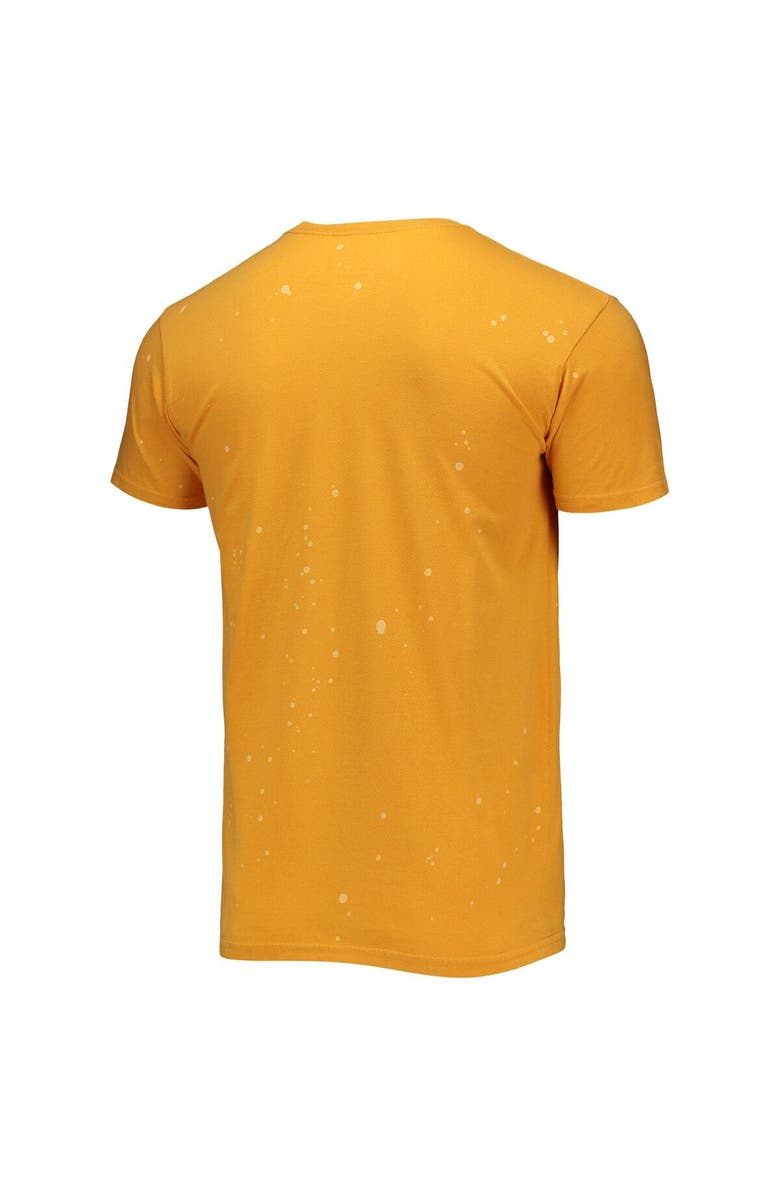Retro Brand Men's Original Retro Brand Gold North Carolina A&T Aggies Bleach Splatter T-Shirt, Alternate, color, 