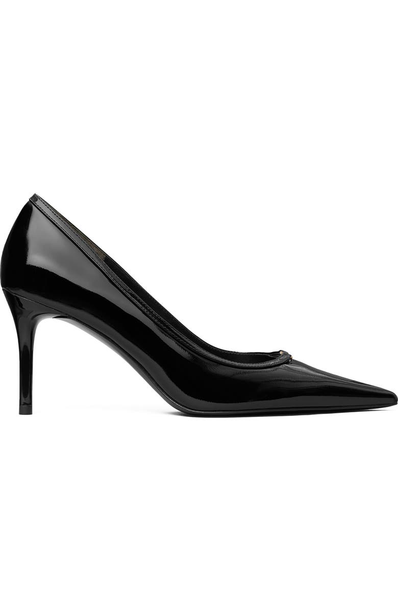 Tory Burch Double T Buckle Pointed Toe Pump, Alternate, color, Perfect Black / Black