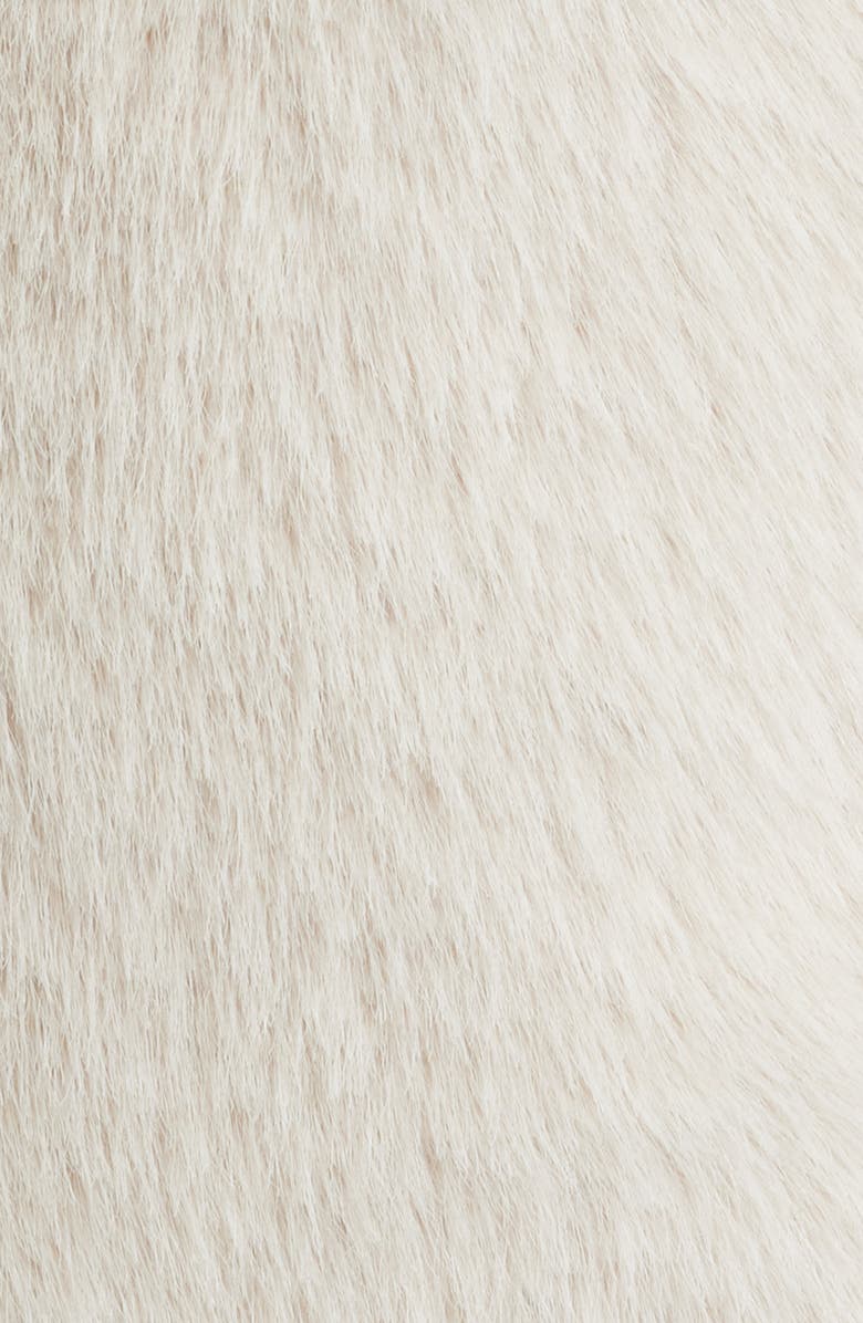 Anne Klein Notched Lapel Faux Fur Crop Jacket, Alternate, color,