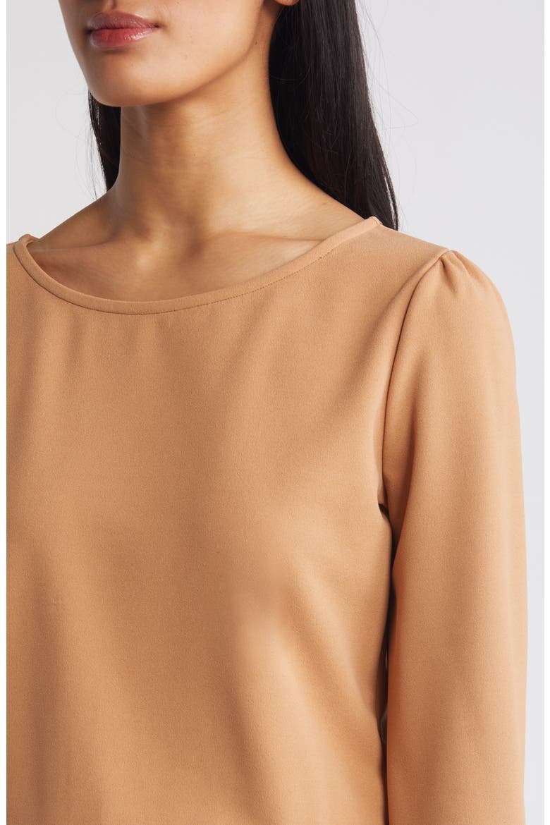 Laurie Long Sleeve Tie Waist Jumpsuit, Alternate, color, ALMOND