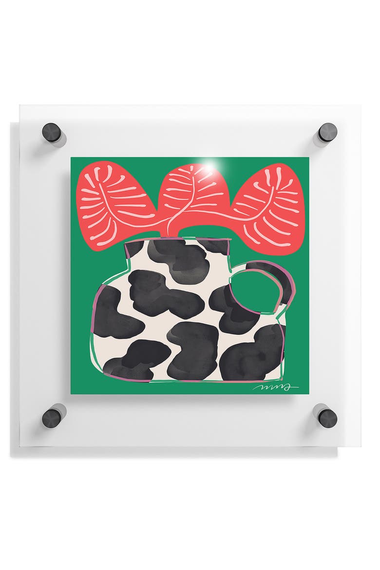 Bright Vase Floating Art Print, Main, color, BLACK-WHITE