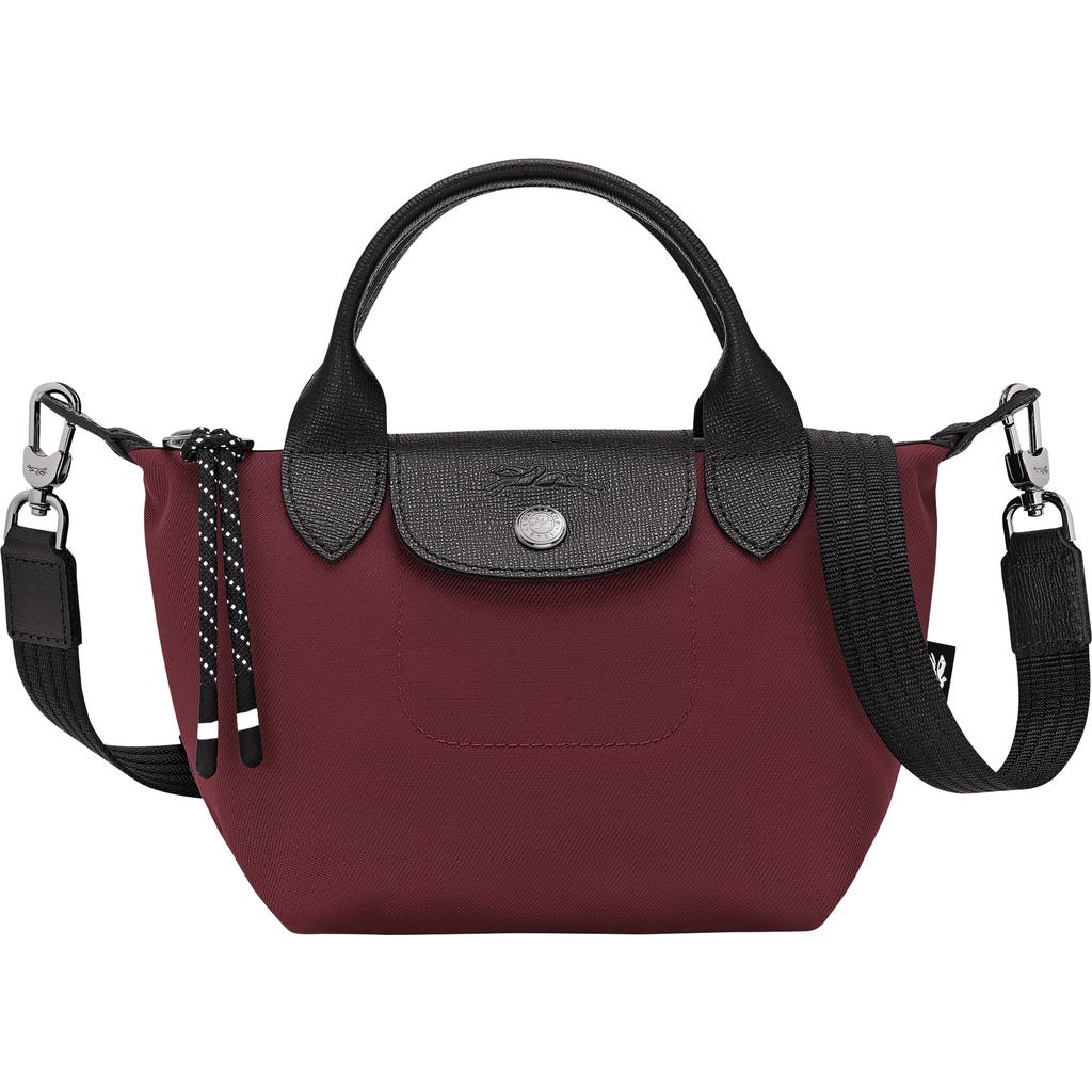 Longchamp Le Pliage Small Crossbody Bag In Burgundy