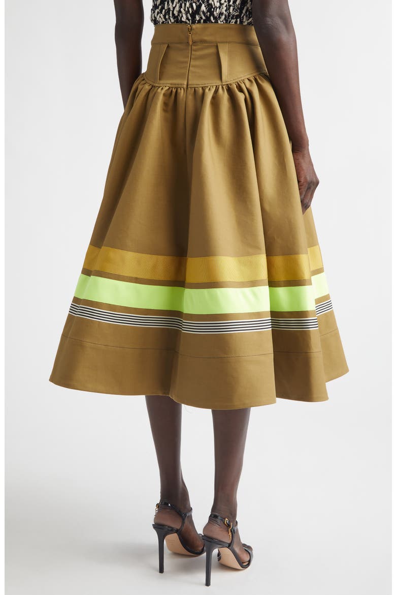 Stripe Detail Midi Skirt, Alternate, color, CARDAMOM