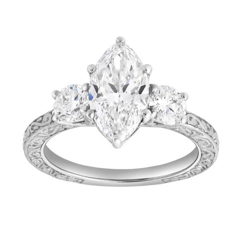 Aislyra 14K Gold 2.70 Ct Marquise Lab Grown Diamond Engagement Ring