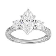 LuvMyJewelry Aislyra 14K Gold 2.70 Ct Marquise Lab Grown Diamond Engagement Ring