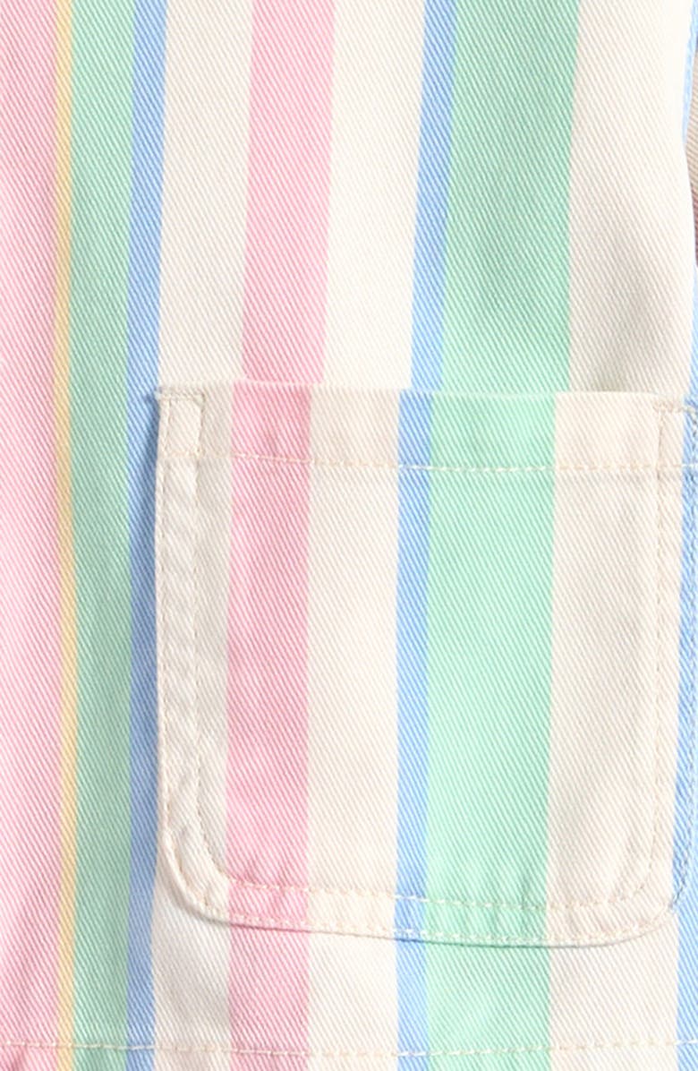 NEXT Kids' Stripe Cotton Snap-Up Jacket & Shorts Set, Alternate, color, Green