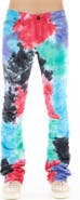 Cult of Individuality Hipster Nomad Tie Dye Stacked Bootcut Jeans