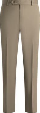 Samuelsohn Flat Front Straight Leg Wool Dress Pants