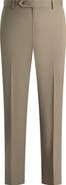 Samuelsohn Flat Front Straight Leg Wool Dress Pants