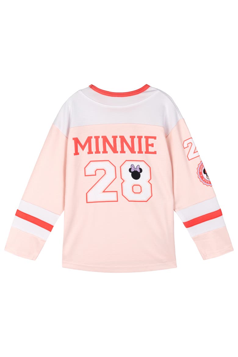 Minnie Mouse Athletic Hockey Jersey, Alternate, color, Pink White Minnie