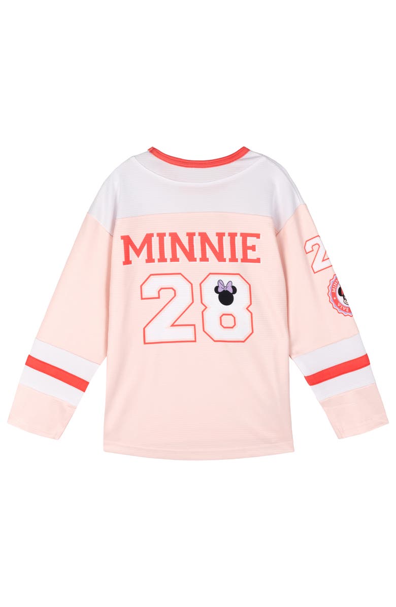 Disney Minnie Mouse Athletic Hockey Jersey, Alternate, color, Pink White Minnie