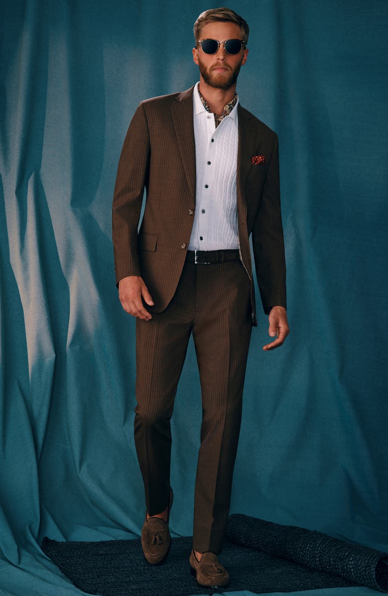 Brooks Brothers Cable Stitch Cotton Button-Up Polo Sweater, Alternate, color, White