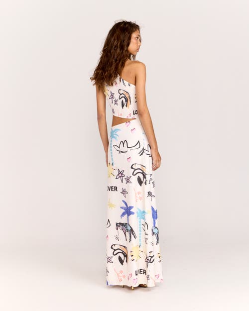 Romy Lover Dress In Cream, Multi-colored