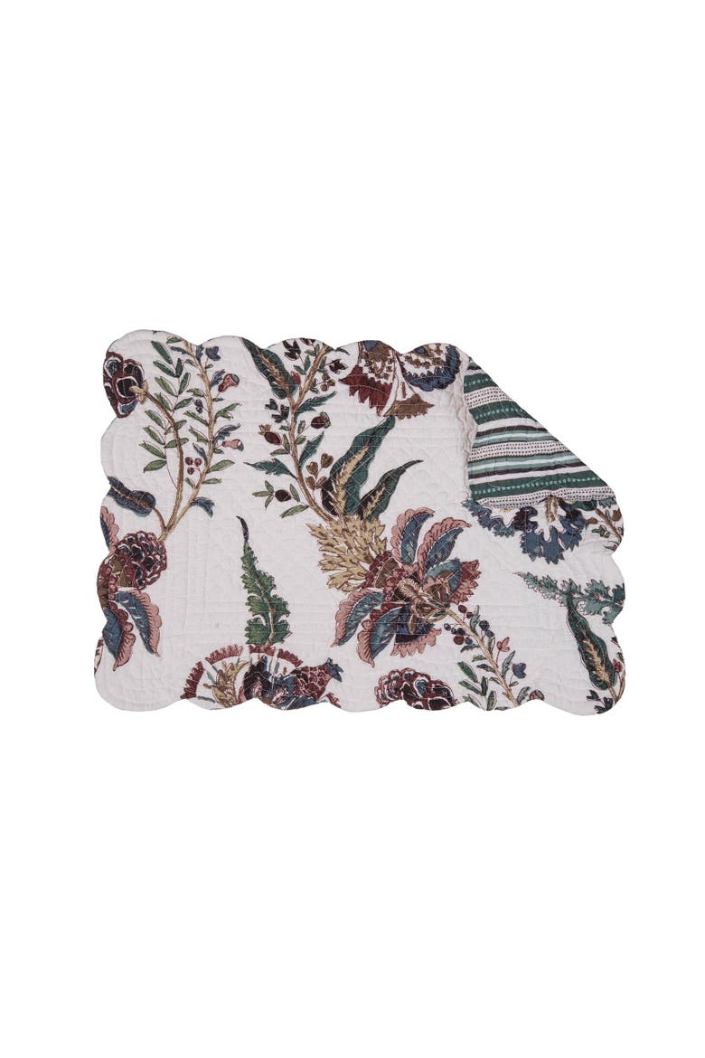 Braelyn 100% Cotton Quilted Set of 6 Placemats 13" x 19", Alternate, color, Purple