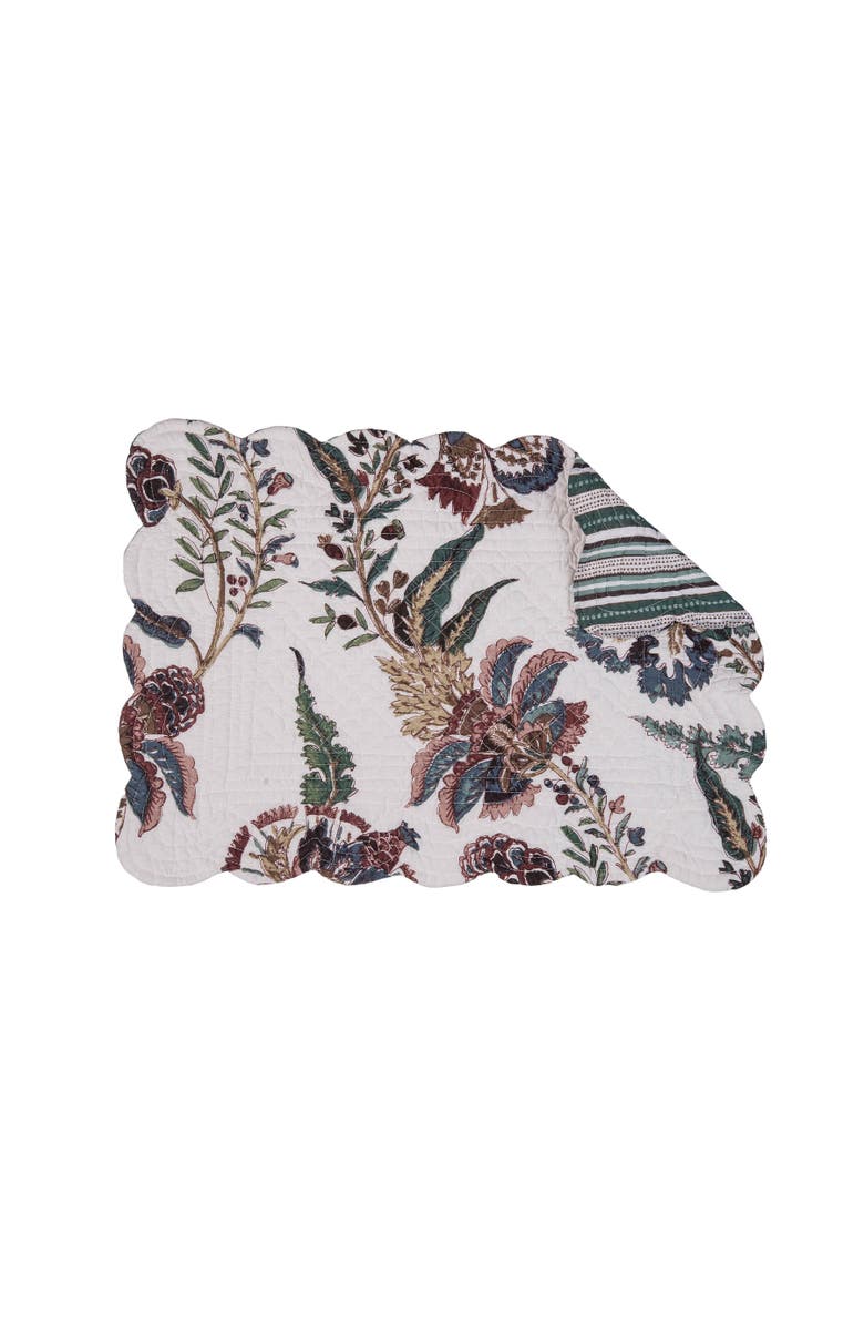 C&F Home Braelyn 100% Cotton Quilted Set of 6 Placemats 13" x 19", Alternate, color, Purple