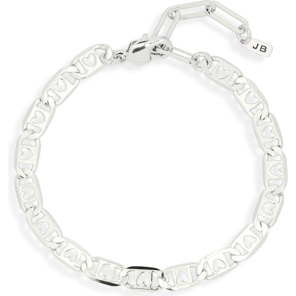 Jenny Bird Bobbi Heart Chain Bracelet In Silver