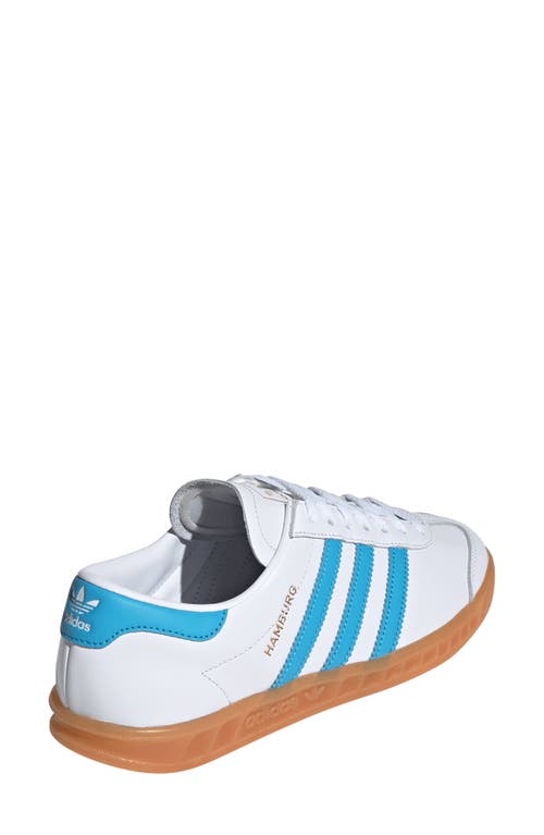 Adidas Originals Adidas Hamburg Sneaker In White/sky Rush/gum