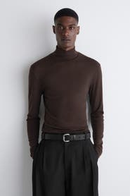 COS Slim Wool-Jersey Rollneck Top