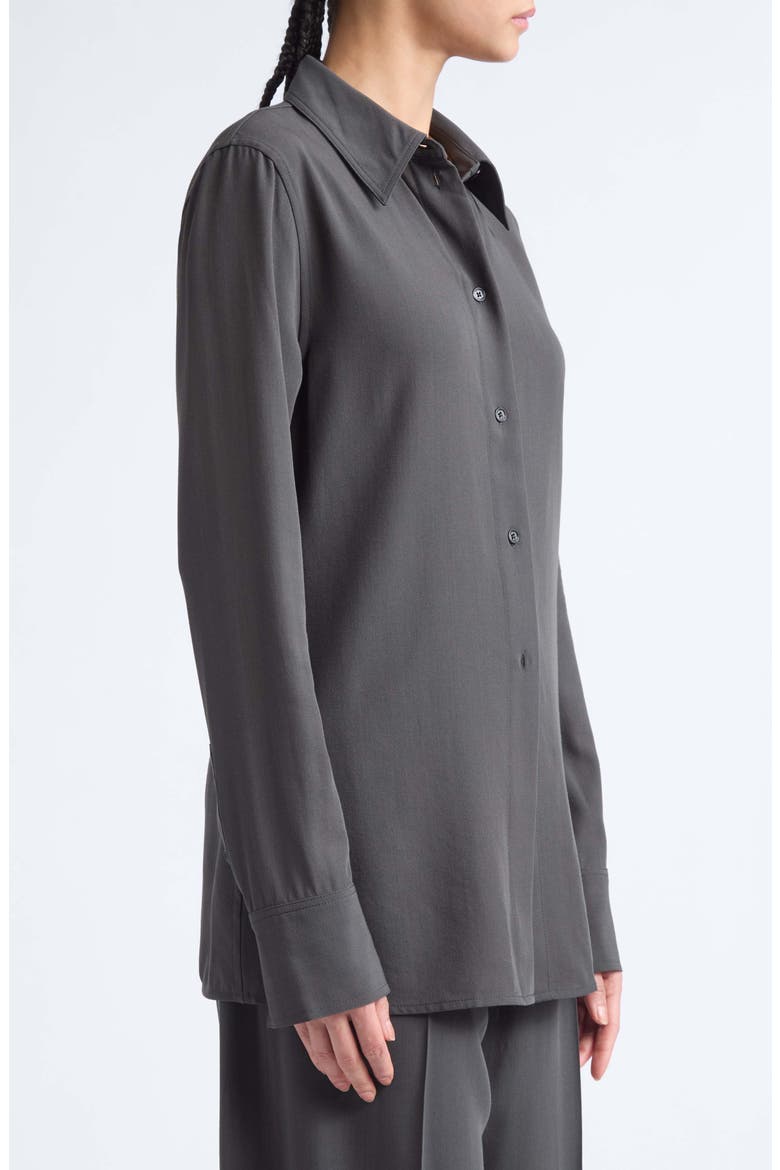 Lightweight Button-Up Shirt, Alternate, color, WASHED BLACK