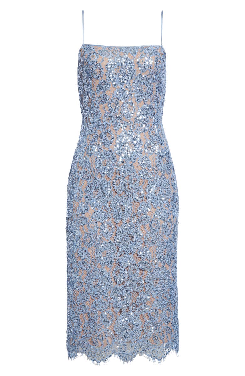 Michael Kors Collection Sequin Lace Cocktail Dress, Alternate, color,