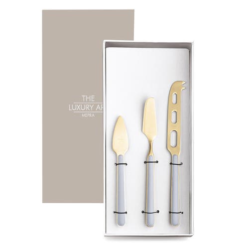 Mepra Fantasia Ice Gold Cheese Knives In Multi