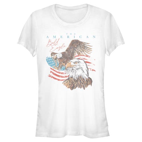 Lost Gods Juniors  The American Bald Eagle T Shirt In Gray