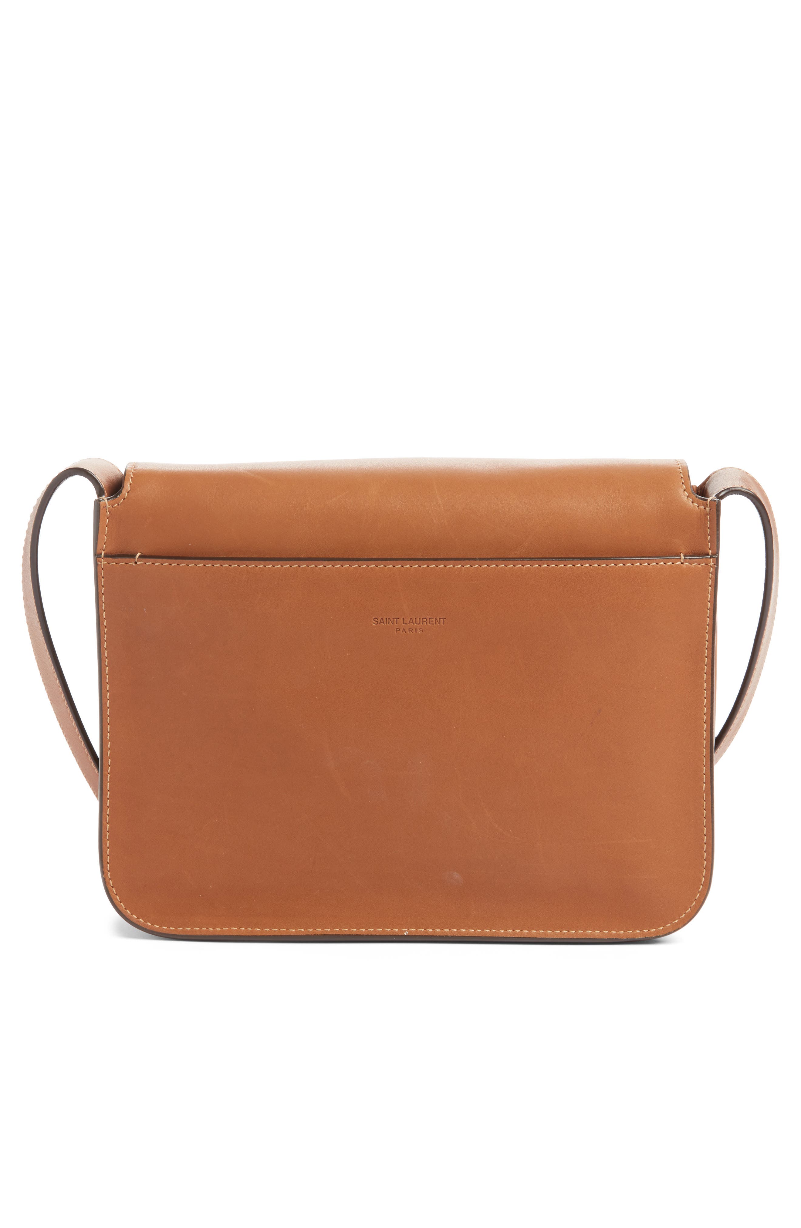 Saint Laurent Small Niki Leather Shoulder Bag, Alternate, color, Brick